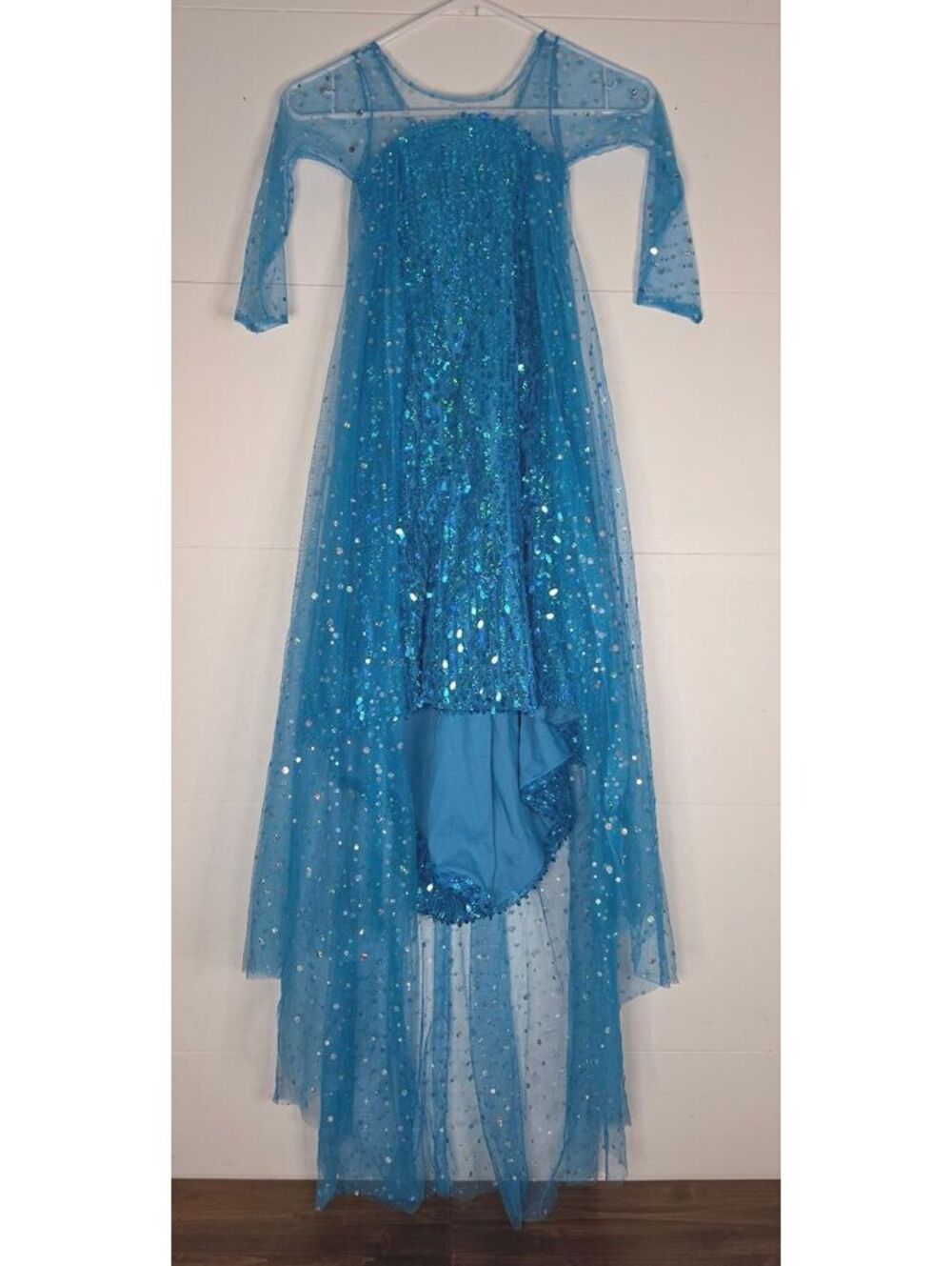 Blue Sequin Tulle Girls' Costume Dress (Elsa)